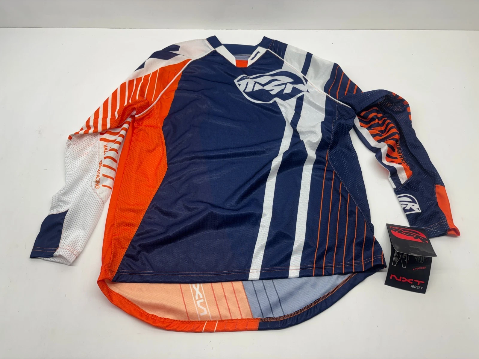 New MSR NXT Motocross Jersey Navy Orange Men's Medium Of-Road Dirt Bike 2016