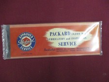 Original 1950s Packard Oil Change Booklet Original 1950s Packard Oil Change Booklet