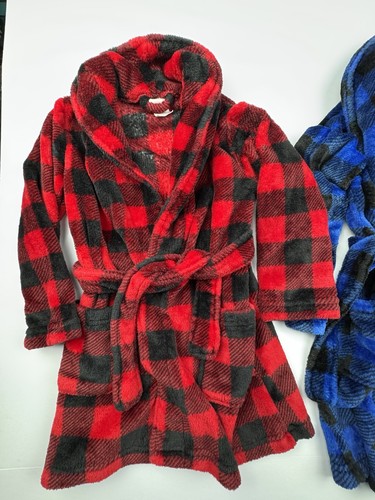 Wondershop Kids Buffalo Plaid Flannel Bathrobe Sizes XS and s Lot of 2 - Picture 2 of 22