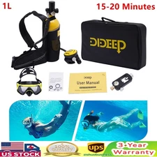 1L Portable Mini Scuba Diving Equipment Kit Underwater Dive Breath Oxygen Tank