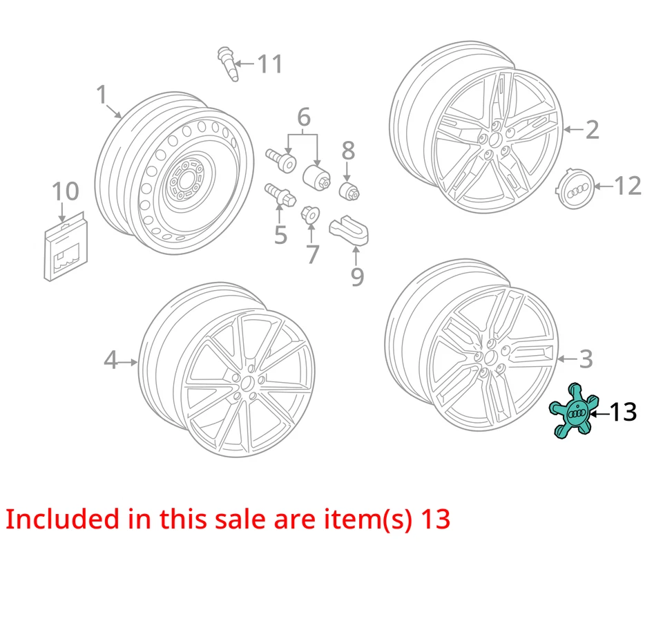 Tapa central llanta Audi A3 2020 WHIG8 Foto 3 de 4