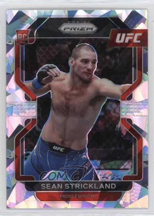 2022 Panini Prizm UFC Ice Prizm Sean Strickland #172 Rookie RC
