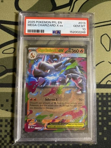 POKEMON TCG - PHANTASMAL FLAMES - MEGA CHARIZARD X EX 013/094 - PSA 10
