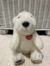 Peluche ours polaire Coca-Cola peluche coeur blanc 7" vintage Coca Cola