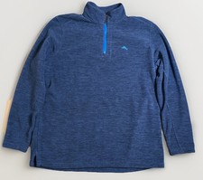 Tommy Bahama Men's XLT TALL CLOUD PEAK Pullover Sweater Quarter Zip Fleece Blue