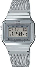 Unisex Wristwatch CASIO A-700WEM-7AEF Stainless Steel Mesh Gray