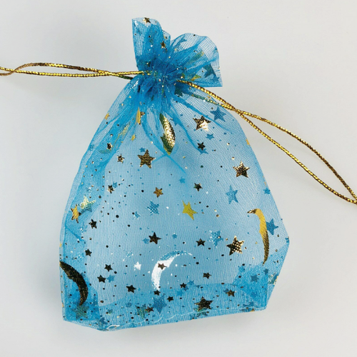 600x Moon Stars Borgetta Gioielli Organza Borse Natale Festa Preferibile Borsa - Foto 12 di 12