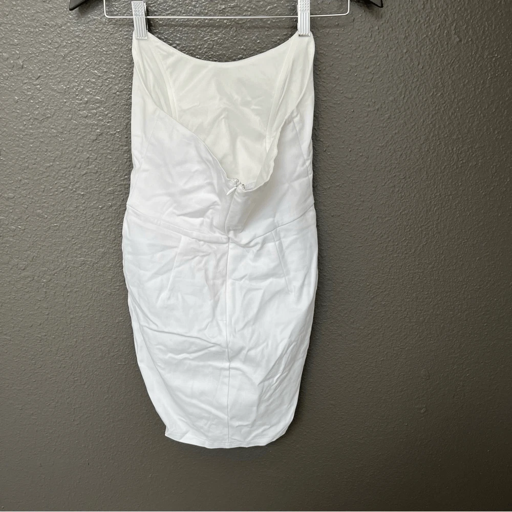 VALENTINO Mini Abito Revolve x Superdown Stevie Sweetheart Bianco Nuovo senza etichette Taglia S