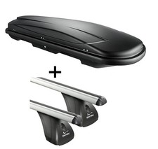 Dachbox VDPJUXT400L+Alu Dachträger VDP für für Opel Astra K 5Türer ab 15