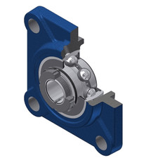 UKFS308H FS3 Four-bolt flange with centering rim, square design, heavy duty