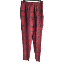 Shanghai Tang Vintage Size 12 Cheongsam Print Silk Blend Asian Dress Pants