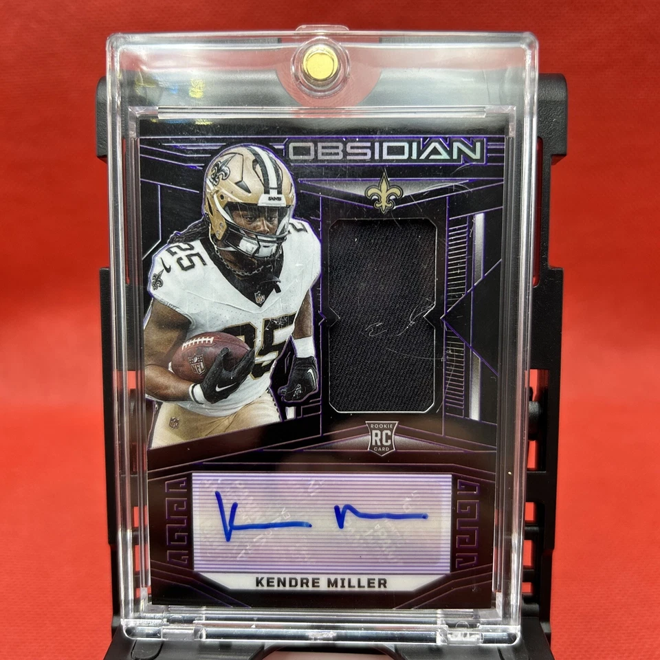 2023 Panini Obsidian Kendre Miller RC Patch Auto RPA 8/75 #208 Saints - Image 4 of 4