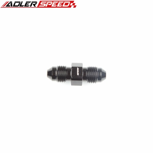 ADLERSPEED AN3 To AN-3 Male Straight Union Fitting Adapter Aluminum Black US - Foto 6 di 6
