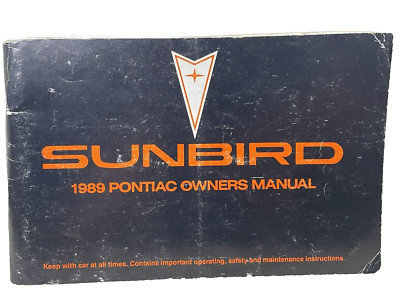 1989 Pontiac Sunbird Original Owners Manual General Motors GM Vehicle