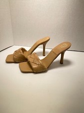 Vince Camuto Women's Brelanie Woven Strap Dress Mule Heeled Sandal sz 10 M