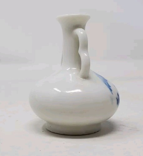 Vtg Delft Blue Miniature Bud Vase Hand Painted Holland Porcelain Windmill 2.75" - Picture 4 of 7