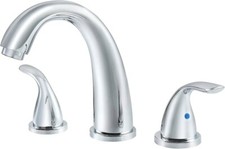 Two Handle Widespread Bathroom Sink Faucet in Polished Chrome