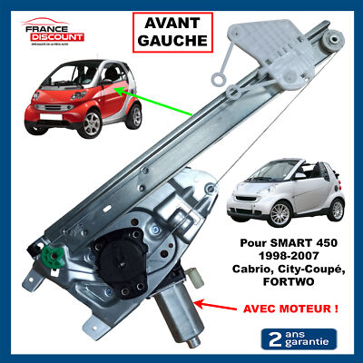Elevavidrios Eléctrico Delantero Izquierdo Para Smart Fortwo/Cabrio 450 - Sin Motor, Solo Mecanismo