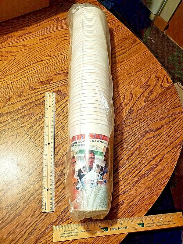 BRAND NEW 1998 Coca-Cola NASCAR CUPS, WHOLE SLEEVE of 40, RARE, Petty Rudd L@@K