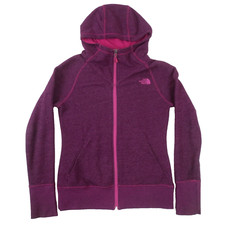 The North Face Hoodie Sweatshirt Womens Small Purple Full Zip Long Sleeve Hiking