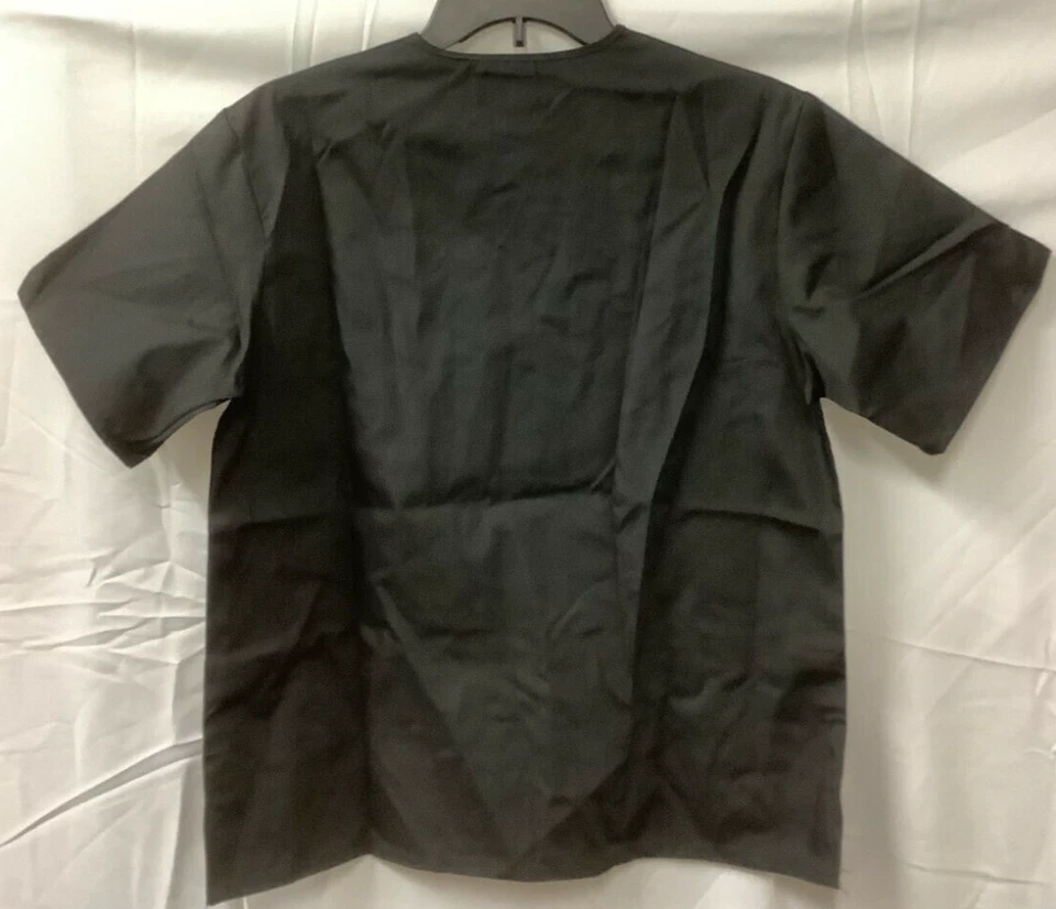 Conjunto Médico Uniformes Naturales Unisex Talla XS Negro Cuello en V Top Pantalones con Cordón Foto 3 de 4