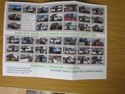 Sommer VAnCAMP VW Transporter T6 Bulli Wohnmobil Reisevan Prospekt