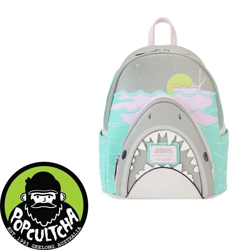 Jaws - Jaws Glow in the Dark 10" Faux Leather Mini Backpack "New"