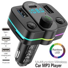 Bluetooth FM Transmitter Car MP3 Player Dual USB Car Charge  Call Hands-Free
