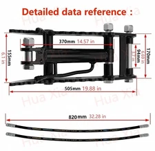 Hydraulic Thumb Clip For 0.8T-1.8Ton Mini Excavators Attachments 3-Holes