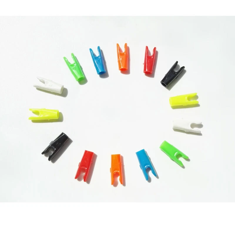 50pcs Archery Arrow Nocks Pin Plastic Tails Needle Adapter Shaft DIY Bow - Image 4 of 4