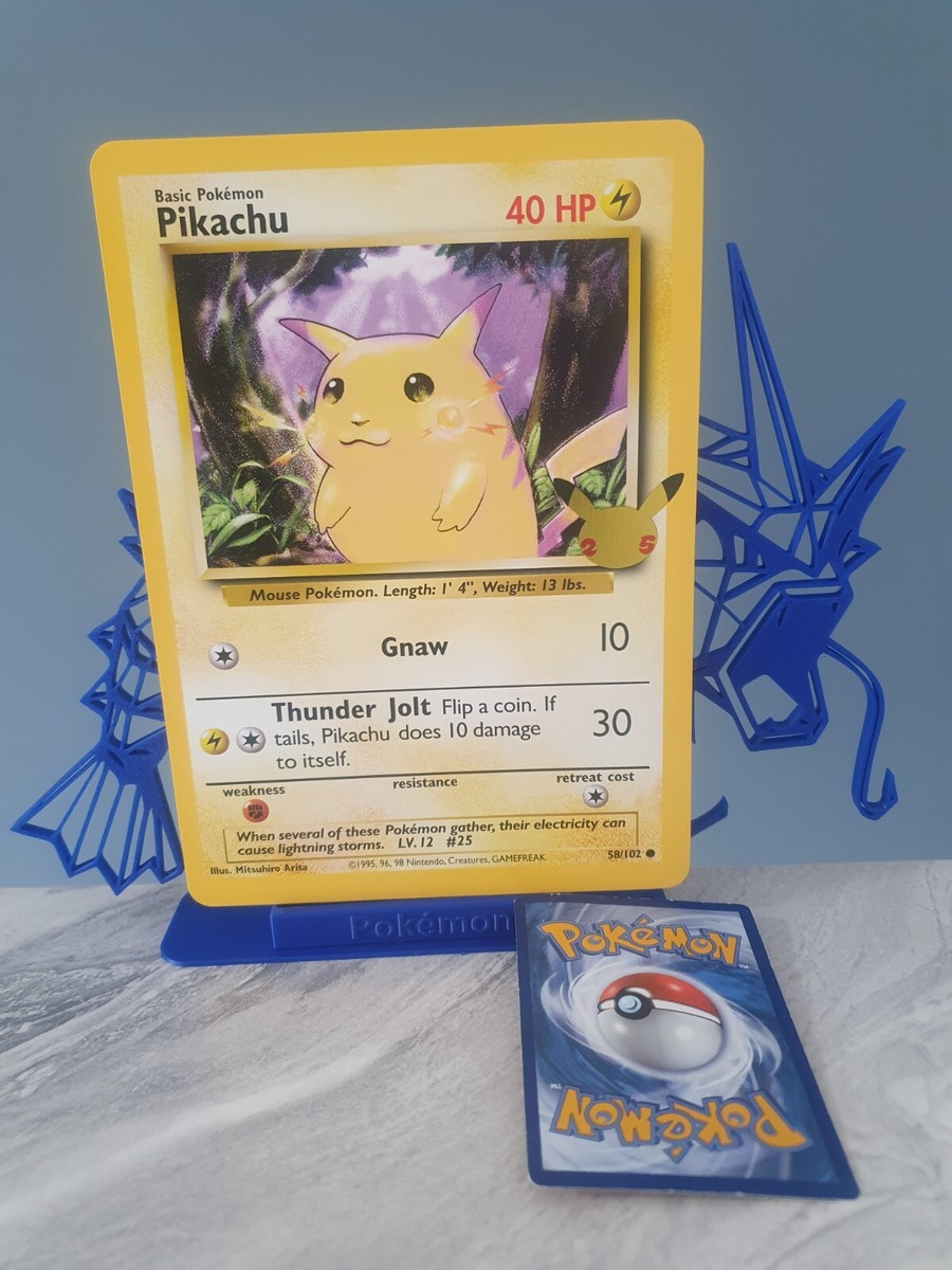 Pokémon TCG Pikachu 58/102 Celebrations Promo Jumbo Oversized