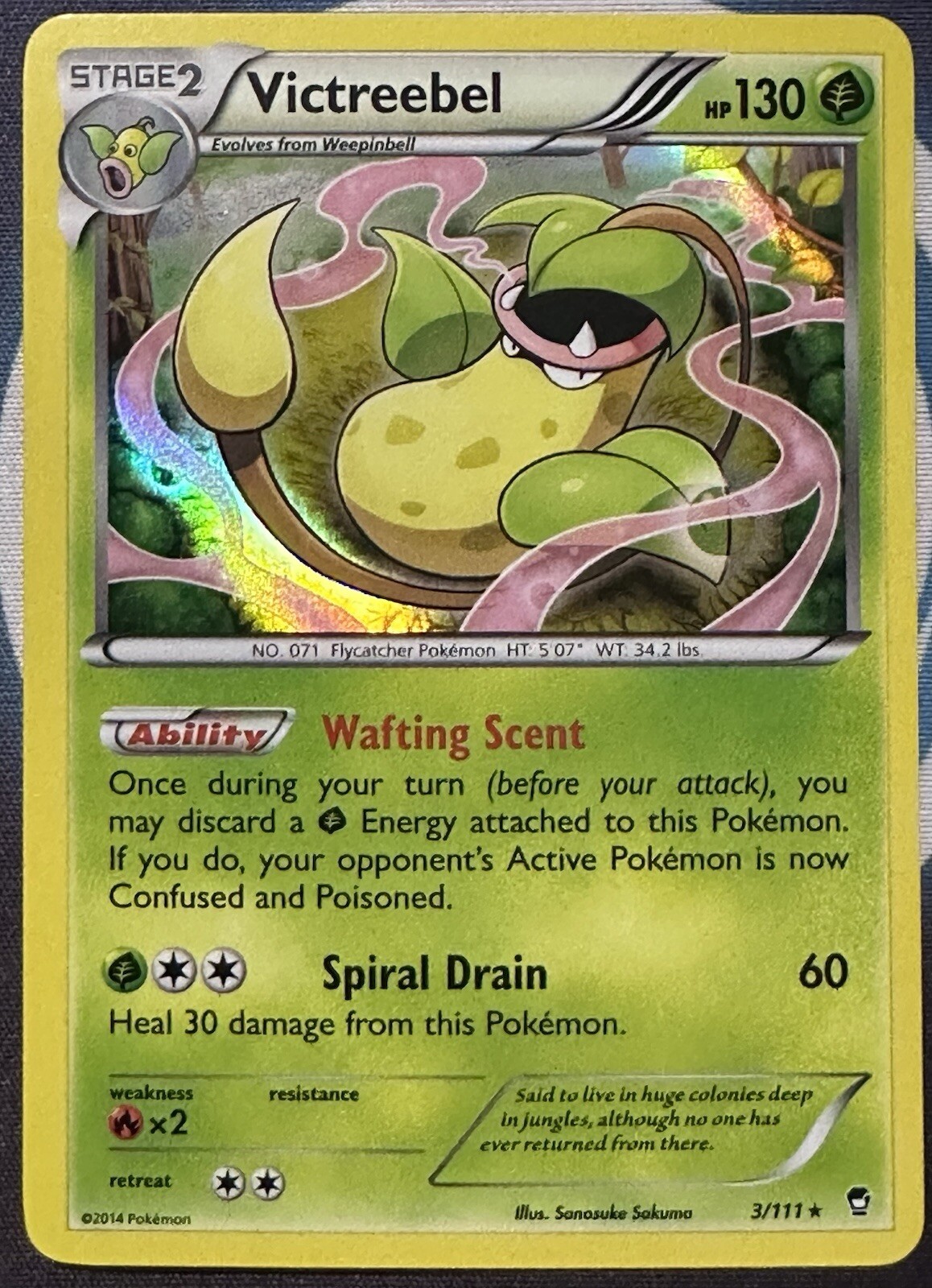 Pokemon TCG - VICTREEBEL - Furious Fists 3/111 Holo Rare - LP