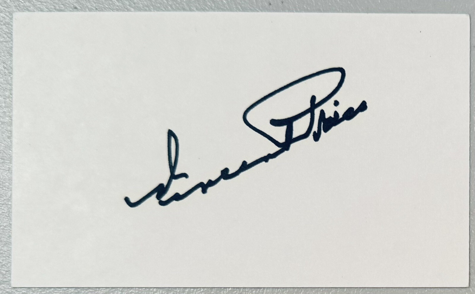 Vincent Price Signed Autographed 3x5 Card Beckett BAS Certified Batman Horror