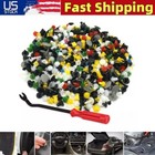 500PCS Car Fastener Door Bumper Fender Liner Clips W/Removal Tool Fastener Parts