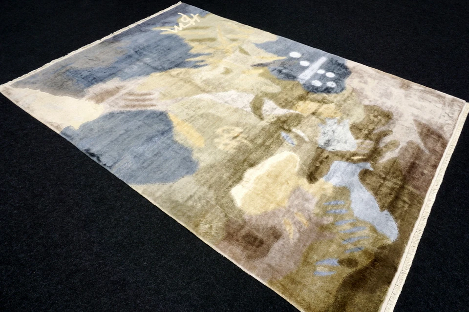 Seidenteppich China 238 x 168 cm Seide Designer Orient Teppich Handgeknüpft Rug - Bild 2 von 4