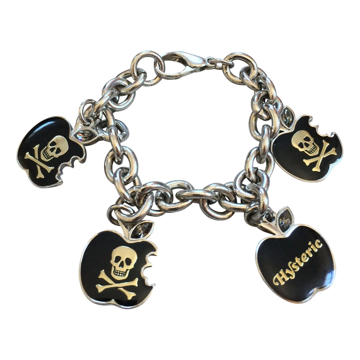 Hysteric Glamour Skull Apple Charm Bracelet