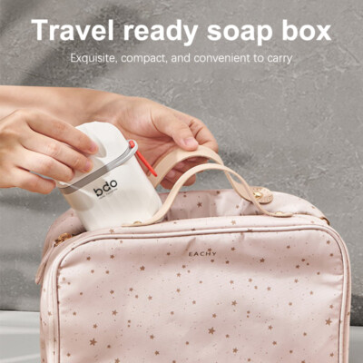 Plastic Soap Dish Holder With Lid Durable Soap Case Strong Sealing Organizer FL2