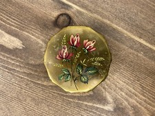 Vintage brass metal gold & red