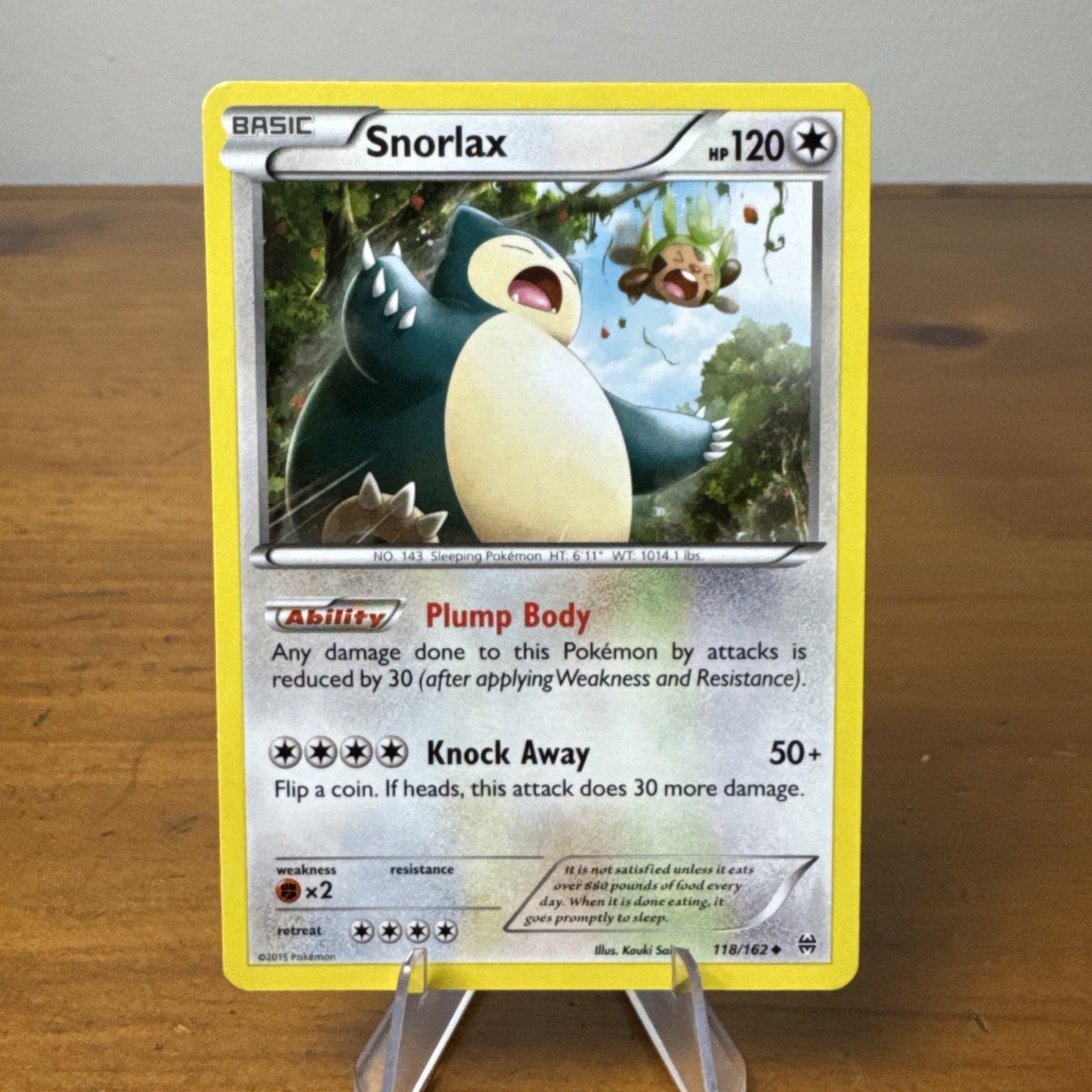 Snorlax 118/162 Breakthrough Regular Pokemon Card LP