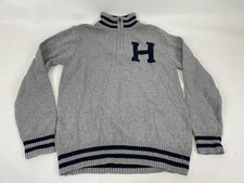 Tommy Hilfiger 1/4 Zip Knit Pullover Sweater Boys Size M Gray NWT