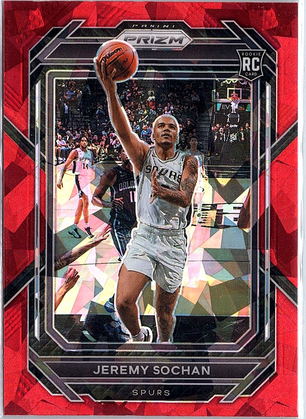 2022-23 Panini Prizm #263 Jeremy Sochan Prizms Red Ice