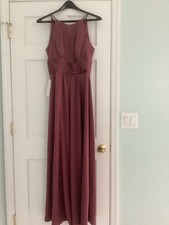 Women's Sleeveless Formal Long Dress Dusty Rose Size 10