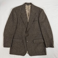 Vintage Bill Blass 100% Wool Made in USA Tweed Blazer 42 Brown