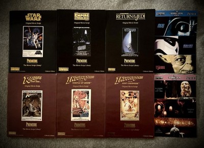 Lucasfilm  STAR WARS INDIANA JONES ORIGINAL TRILOGY Movie Script VINTAGE SET