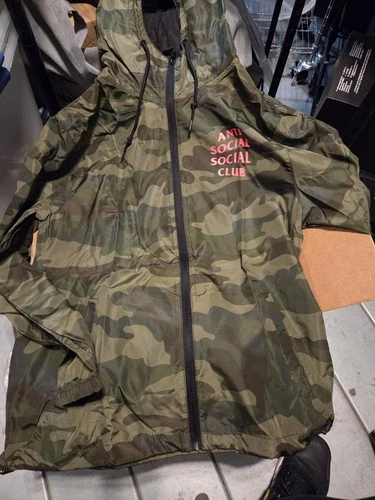 Anti Social Social Club Break Me Windbraker 'EZ Jacket' Camo Black Pink New image 3