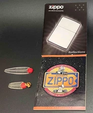 Vintage ZIPPO Tie Tac & Limited Ed.1998 & 2007 Collection Booklet 2 Flint Holder