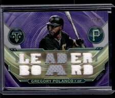 2019 Triple Threads #TTR-GP2 Gregory Polanco Triple Relics Amethyst MEM,SN