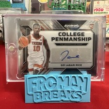 2023 Panini Prizm Draft Picks - College Penmanship Sir'Jabari Rice #CP-SJR 