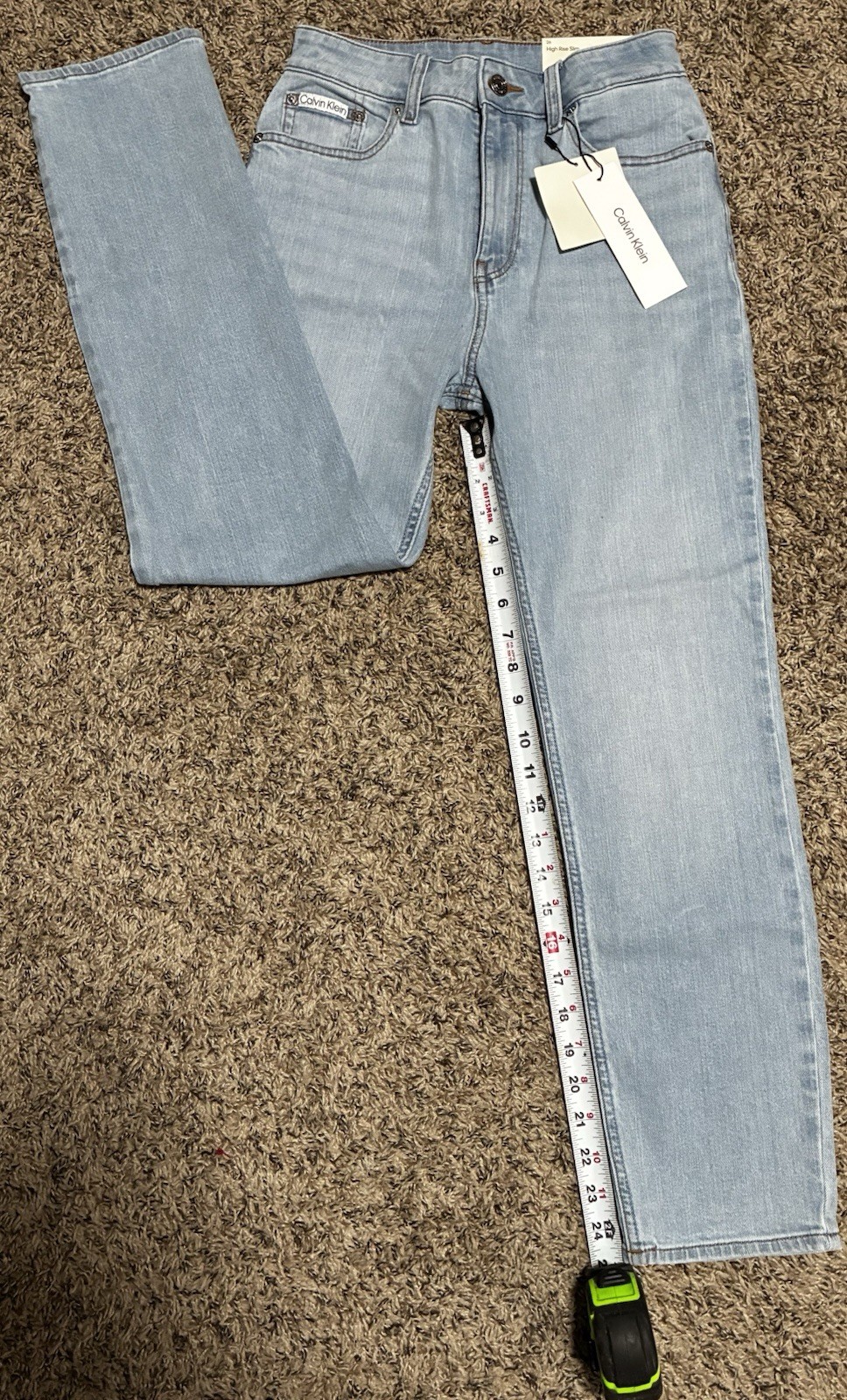 Calvin Klein High Rise Slim Jeans Women’s Size 26 Blue Rain NWT  thumbnail 3