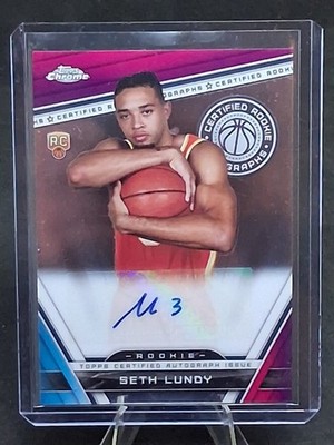 2023-24 Topps Chrome Certified Rookie Autograph Seth Lundy RC AUTO
